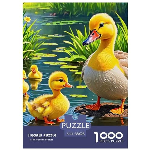 Yellow Duck Puzzle 1000 Teile Für Erwachsene Und Kinder Cute Duck Impossible Geschicklichkeitsspiel Interaktives Spielzeug Home Dekoration in Bewährter Qualität 38x26cm/1000pcs von QTIVARLEN