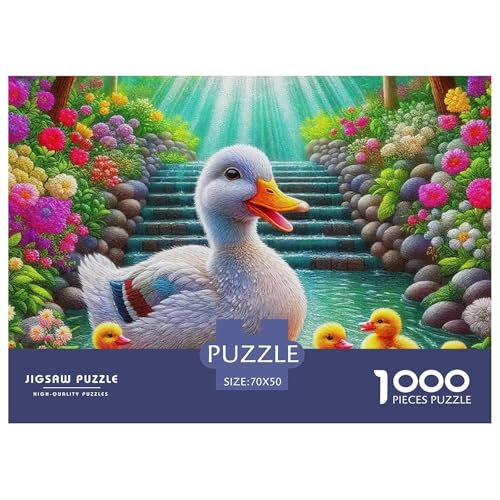 Yellow Duck Puzzle 1000 Teile Für Erwachsene Und Kinder Cute Duck Lernspiel Interaktives Spielzeug Home Dekoration in Bewährter Qualität 70x50cm/1000pcs von QTIVARLEN