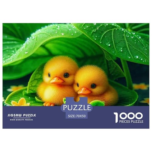 Yellow Duck Puzzle 1000 Teile Für Erwachsene Und Kinder Cute Duck Lernspiel Klassische Geschenk Wunderschönes Dekoration in Bewährter Qualität 70x50cm/1000pcs von QTIVARLEN