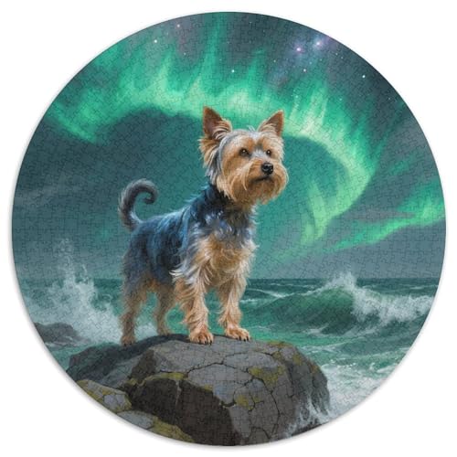 Yorkshire Terrier Farbenfrohes Puzzle 1000 Teile Für Erwachsene Cute Haustier Hund Pädagogisches Spiel Puzzles Geschenk 1000pcs (67.5x67.5cm) von QTIVARLEN