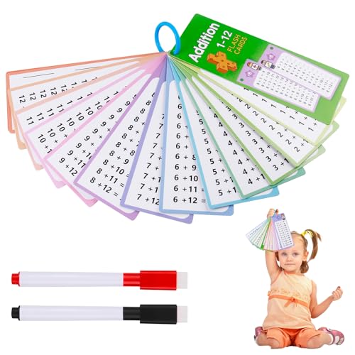 Addition Tables Lernkarten 0–12 Additionsposter-Diagramm, 15 Stück, Mathematik-Lernkarten mit 2 trocken abwischbaren Markern für Kinder, Zuhause, Lernen, Addition, Subtraktion, Multiplikation, Addition Tables Lernkarten 0–12 Additionsposter-Diagramm, 15 Stück, Mathematik-Lernkarten mit 2 trocken abwischbaren Markern für Kinder, Zuhause, Lernen, Addition, Subtraktion, Multiplikation, von QTMMC