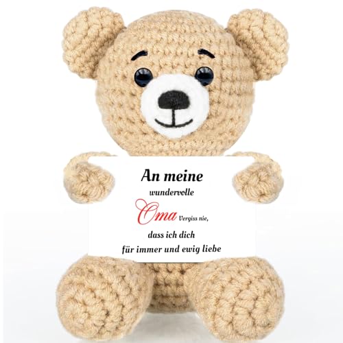 QUANMAITONG Oma Geschenk Muttertagsgeschenk，Beste Oma Geschenke für Oma Geburtstag Mutter Tochter Geschenk, Mutmacher Geschenk Bär Pocket Hug Positive Potato von QUANMAITONG