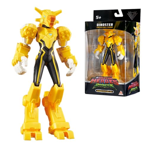 QUANTUM HEROES DINOSTER Action-Figur Dinosaurier Delby, 6 Zoll, Kinder Action-Figur Spielzeug für Jungen und Mädchen 5 6 7 8 9 10 Jahre, Gelb von QUANTUM HEROES DINOSTER