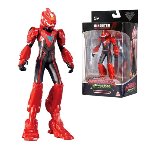 QUANTUM HEROES DINOSTER Action-Figur Dinosaurier Lucio, 6 Zoll, Kinder Action-Figur Spielzeug für Jungen und Mädchen 5 6 7 8 9 10 Jahre, Rot von QUANTUM HEROES DINOSTER