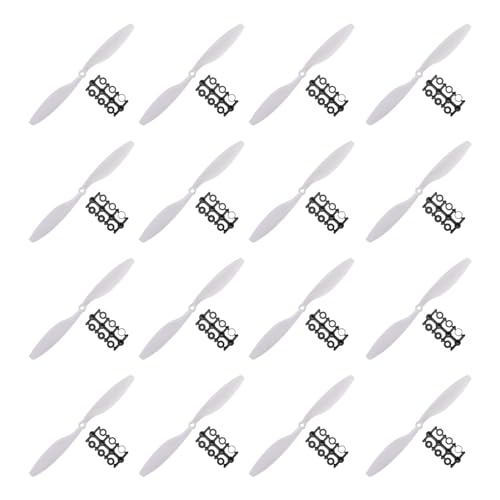 QUARKZMAN 1045 Luftschrauben CW CCW 10x4.5 Prop 2-Flügelrad Starrflügler Weiß Ersatz Stützen mit Adapter Ringe für Quadrotor RC Flugzeug Packung von 16 QUARKZMAN 1045 Luftschrauben CW CCW 10x4.5 Prop 2-Flügelrad Starrflügler Weiß Ersatz Stützen mit Adapter Ringe für Quadrotor RC Flugzeug Packung von 16 von QUARKZMAN