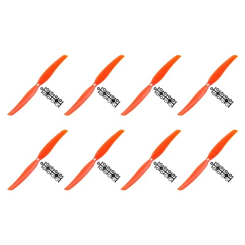 QUARKZMAN 1060 Luftschrauben 10x6 Prop 2-Flügelrad Starrflügler Orange Ersatz Stützen mit Adapter Ringe für Airplane RC Plane Paket von 8 QUARKZMAN 1060 Luftschrauben 10x6 Prop 2-Flügelrad Starrflügler Orange Ersatz Stützen mit Adapter Ringe für Airplane RC Plane Paket von 8 von QUARKZMAN