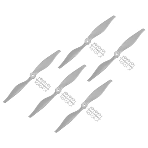 QUARKZMAN 5 Stück 10x6 Zoll Propeller RC Propeller 2-Flügelige Blätter Grau mit Adapterringen für RC Flugzeug Flugzeug Prop Ersatz QUARKZMAN 5 Stück 10x6 Zoll Propeller RC Propeller 2-Flügelige Blätter Grau mit Adapterringen für RC Flugzeug Flugzeug Prop Ersatz von QUARKZMAN