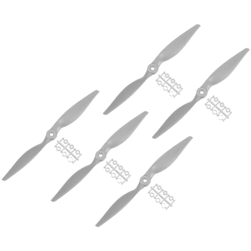 QUARKZMAN 5 Stück 10x7 Zoll Propeller RC Propeller 2-Flügelige Blätter Grau mit Adapterringen für RC Flugzeug Flugzeug Prop Ersatz QUARKZMAN 5 Stück 10x7 Zoll Propeller RC Propeller 2-Flügelige Blätter Grau mit Adapterringen für RC Flugzeug Flugzeug Prop Ersatz von QUARKZMAN