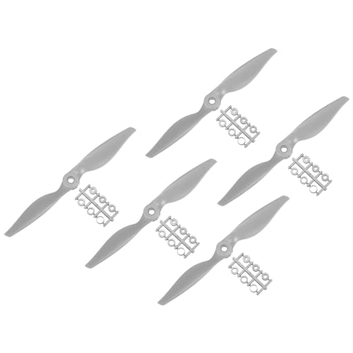 QUARKZMAN 5 Stück 7x5 Zoll Propeller RC Propeller 2-Flügelige Blätter Grau mit Adapterringen für RC Flugzeug Flugzeug Prop Ersatz QUARKZMAN 5 Stück 7x5 Zoll Propeller RC Propeller 2-Flügelige Blätter Grau mit Adapterringen für RC Flugzeug Flugzeug Prop Ersatz von QUARKZMAN