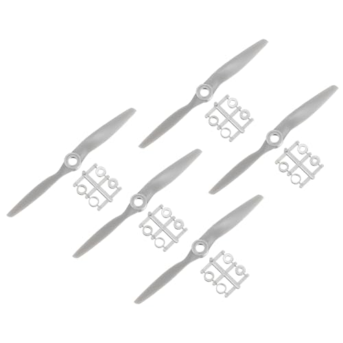QUARKZMAN 5 Stück 8x4 Zoll Propeller RC Propeller 2-Flügelige Blätter Grau mit Adapterringen für RC Flugzeug Flugzeug Prop Ersatz QUARKZMAN 5 Stück 8x4 Zoll Propeller RC Propeller 2-Flügelige Blätter Grau mit Adapterringen für RC Flugzeug Flugzeug Prop Ersatz von QUARKZMAN