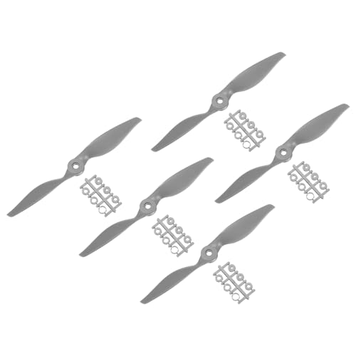 QUARKZMAN 5 Stück 8x6 Zoll Propeller RC Propeller 2-Flügelige Blätter Grau mit Adapterringen für RC Flugzeug Flugzeug Prop Ersatz QUARKZMAN 5 Stück 8x6 Zoll Propeller RC Propeller 2-Flügelige Blätter Grau mit Adapterringen für RC Flugzeug Flugzeug Prop Ersatz von QUARKZMAN