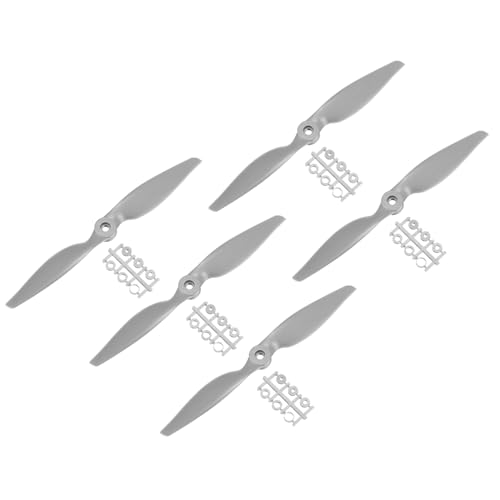 QUARKZMAN 5 Stück 9x6 Zoll Propeller RC Propeller 2-Flügelige Blätter Grau mit Adapterringen für RC Flugzeug Flugzeug Prop Ersatz QUARKZMAN 5 Stück 9x6 Zoll Propeller RC Propeller 2-Flügelige Blätter Grau mit Adapterringen für RC Flugzeug Flugzeug Prop Ersatz von QUARKZMAN