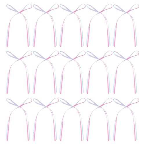 QUARKZMAN 50 Stück Schleifen Cupcake Deko, 3.3x5.1 Zoll Schleifen Cupcake Deko Satin Schleifen Schleifen Party Deko Für Kuchen Dessert Basteln DIY Hochzeit Geburtstag Party, Blau Rosa QUARKZMAN 50 Stück Schleifen Cupcake Deko, 3.3x5.1 Zoll Schleifen Cupcake Deko Satin Schleifen Schleifen Party Deko Für Kuchen Dessert Basteln DIY Hochzeit Geburtstag Party, Blau Rosa von QUARKZMAN