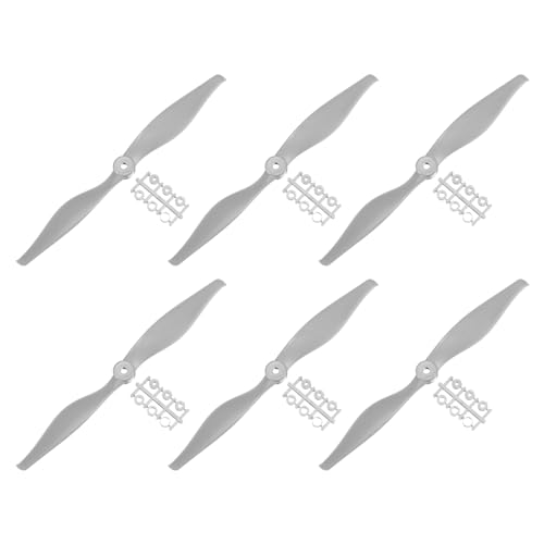 QUARKZMAN 6 Stück 10x6 Zoll Propeller RC Propeller 2-Flügelige Blätter Grau mit Adapterringen für RC Flugzeug Flugzeug Prop Ersatz QUARKZMAN 6 Stück 10x6 Zoll Propeller RC Propeller 2-Flügelige Blätter Grau mit Adapterringen für RC Flugzeug Flugzeug Prop Ersatz von QUARKZMAN