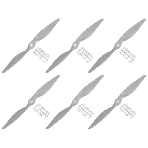 QUARKZMAN 6 Stück 10x7 Zoll Propeller RC Propeller 2-Flügelige Blätter Grau mit Adapterringen für RC Flugzeug Flugzeug Prop Ersatz QUARKZMAN 6 Stück 10x7 Zoll Propeller RC Propeller 2-Flügelige Blätter Grau mit Adapterringen für RC Flugzeug Flugzeug Prop Ersatz von QUARKZMAN
