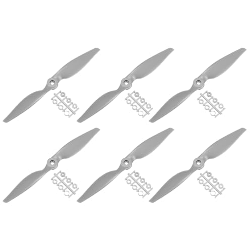 QUARKZMAN 6 Stück 11x5,5 Zoll Propeller RC Propeller 2-Flügelige Blades Grau mit Adapterringen für RC Flugzeug Flugzeug Prop Ersatz QUARKZMAN 6 Stück 11x5,5 Zoll Propeller RC Propeller 2-Flügelige Blades Grau mit Adapterringen für RC Flugzeug Flugzeug Prop Ersatz von QUARKZMAN
