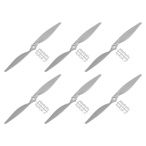 QUARKZMAN 6 Stück 11x7 Zoll Propeller RC Propeller 2-Flügelige Blätter Grau mit Adapterringen für RC Flugzeug Flugzeug Prop Ersatz QUARKZMAN 6 Stück 11x7 Zoll Propeller RC Propeller 2-Flügelige Blätter Grau mit Adapterringen für RC Flugzeug Flugzeug Prop Ersatz von QUARKZMAN