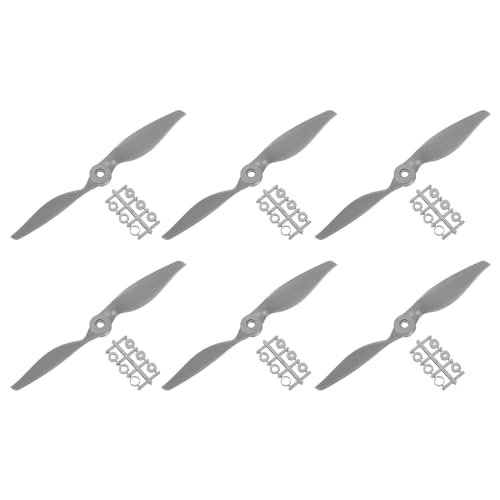 QUARKZMAN 6 Stück 8x6 Zoll Propeller RC Propeller 2-Flügelige Blätter Grau mit Adapterringen für RC Flugzeug Flugzeug Prop Ersatz QUARKZMAN 6 Stück 8x6 Zoll Propeller RC Propeller 2-Flügelige Blätter Grau mit Adapterringen für RC Flugzeug Flugzeug Prop Ersatz von QUARKZMAN