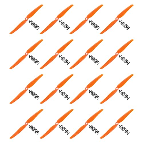 QUARKZMAN 7035 Luftschrauben 7x3.5 Prop 2-Flügelrad Starrflügler Orange Ersatz Stützen mit Adapter Ringe für Airplane RC Plane Paket von 16 QUARKZMAN 7035 Luftschrauben 7x3.5 Prop 2-Flügelrad Starrflügler Orange Ersatz Stützen mit Adapter Ringe für Airplane RC Plane Paket von 16 von QUARKZMAN