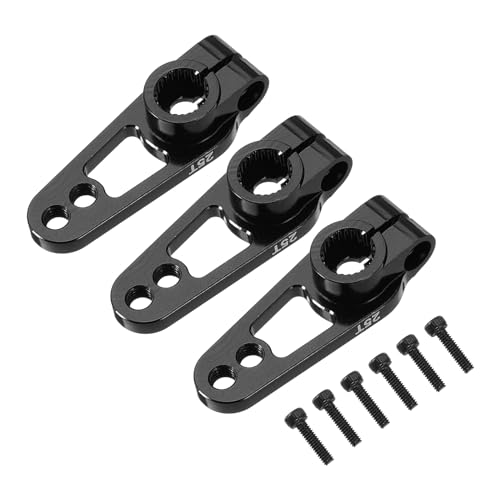 QUARKZMAN Aluminiumlegierung 25T Lenkservo Einseitiger Schwarzer Arm Horn für DIY RC Auto/Boot/Flugzeug Boot Zubehör 3 Stück QUARKZMAN Aluminiumlegierung 25T Lenkservo Einseitiger Schwarzer Arm Horn für DIY RC Auto/Boot/Flugzeug Boot Zubehör 3 Stück von QUARKZMAN