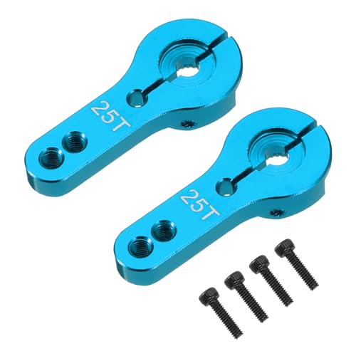 QUARKZMAN Aluminiumlegierung 25T Lenkservoarm Horn Blau für DIY RC Auto/Boot/Flugzeug Boot Zubehör 2 Stück QUARKZMAN Aluminiumlegierung 25T Lenkservoarm Horn Blau für DIY RC Auto/Boot/Flugzeug Boot Zubehör 2 Stück von QUARKZMAN