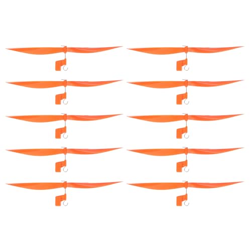 QUARKZMAN Plastikpropeller Propeller Propellerblätter Mit Haken Helikopter Kit 7" Faltfest Für STEM Aktivitäten Betriebene Flugzeuge DIY Wissenschaft (Orange, Packung Von 10) von QUARKZMAN