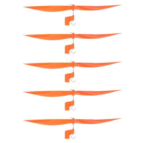 QUARKZMAN Plastikpropeller Propeller Props Blatt Mit Haken Hubschrauber Kit 7" Faltfest Für STEM Aktivitäten Antriebsflugzeuge DIY Wissenschaft (Orange, Packung Von 5) von QUARKZMAN