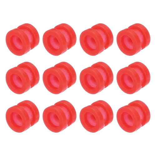 QUARKZMAN RC Anti Vibrations Gummibälle für RC F4 F7 Flugsteuerung M3x3,8mm Stoßdämpfungsbälle (Rot), Packung mit 12 von QUARKZMAN