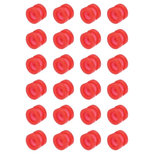 QUARKZMAN RC Anti Vibrations Gummibälle für RC F4 F7 Flugsteuerung M3x3,8mm Stoßdämpfungsbälle (Rot), Packung mit 24 von QUARKZMAN