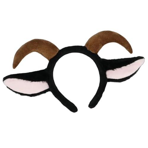 QUEENYARD Lamm-Haarbänder für Fotostudio, Halloween, auffällige Requisiten für festliche Partys, den täglichen Gebrauch, Kopfschmuck von QUEENYARD