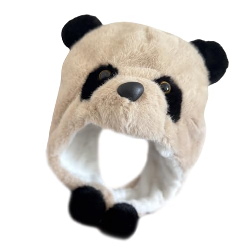 QUEENYARD Pelziger Plüsch-Panda-Hut für den Winter, warm, Fleece, Kopfbedeckung, Cosplay, Party, Kostüm, Hut, Uni, Trapperhut für Bergsteigen QUEENYARD Pelziger Plüsch-Panda-Hut für den Winter, warm, Fleece, Kopfbedeckung, Cosplay, Party, Kostüm, Hut, Uni, Trapperhut für Bergsteigen von QUEENYARD