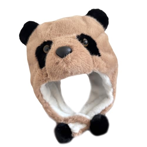 QUEENYARD Pelziger Plüsch-Panda-Hut für den Winter, warme Fleece-Kopfbedeckung, Cosplay, Party, Kostüm, Hut, Uni, Trapperhut für Bergsteigen QUEENYARD Pelziger Plüsch-Panda-Hut für den Winter, warme Fleece-Kopfbedeckung, Cosplay, Party, Kostüm, Hut, Uni, Trapperhut für Bergsteigen von QUEENYARD