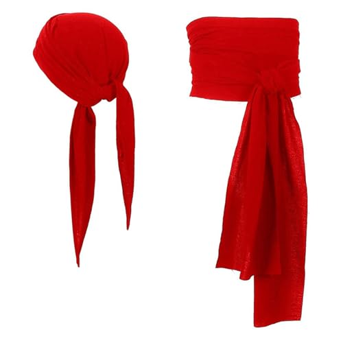 QUEENYARD Piraten-Kopftuch, Bandana, Mittelalter-Renaissancen, Piraten-Schärpe, Gürtel, großer Taillengürtel für Halloween-Kostüm QUEENYARD Piraten-Kopftuch, Bandana, Mittelalter-Renaissancen, Piraten-Schärpe, Gürtel, großer Taillengürtel für Halloween-Kostüm von QUEENYARD