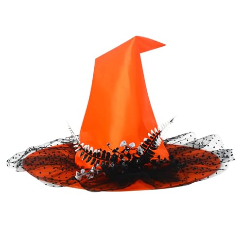 QUEENYARD Spitz zulaufender Hexenhut für Kinder, Halloween, Party, Kürbis, Hexenhut für Karneval, Cosplay, Dekorationen QUEENYARD Spitz zulaufender Hexenhut für Kinder, Halloween, Party, Kürbis, Hexenhut für Karneval, Cosplay, Dekorationen von QUEENYARD