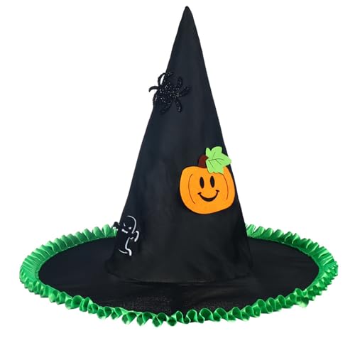 QUEENYARD Spitz zulaufender Hexenhut für Kinder, Halloween, Party, Kürbis, Hexenhut für Karneval, Cosplay, Dekorationen QUEENYARD Spitz zulaufender Hexenhut für Kinder, Halloween, Party, Kürbis, Hexenhut für Karneval, Cosplay, Dekorationen von QUEENYARD