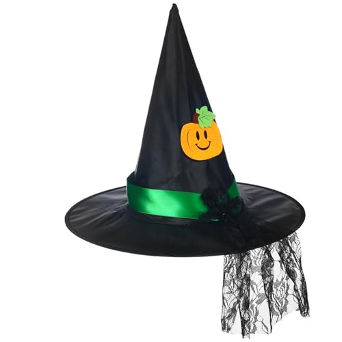 QUEENYARD Spitz zulaufender Hexenhut für Kinder, Halloween, Party, Kürbis, Hexenhut für Karneval, Cosplay, Dekorationen QUEENYARD Spitz zulaufender Hexenhut für Kinder, Halloween, Party, Kürbis, Hexenhut für Karneval, Cosplay, Dekorationen von QUEENYARD
