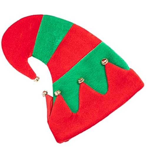 QUEENYARD Verschmitzte Weihnachtselfen-Kopfbedeckung mit Glocken für die Feiertage, bunte Outfits für Cosplay, Weihnachtsmann-Helfer QUEENYARD Verschmitzte Weihnachtselfen-Kopfbedeckung mit Glocken für die Feiertage, bunte Outfits für Cosplay, Weihnachtsmann-Helfer von QUEENYARD