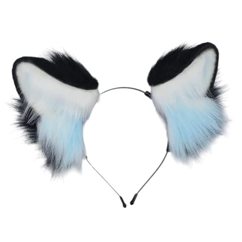 QUEENYARD Weiches und bequemes Haarteil mit künstlichen Tierohren, Haarteil für Damen und Mädchen, Halloween, Cosplay-Kostüm QUEENYARD Weiches und bequemes Haarteil mit künstlichen Tierohren, Haarteil für Damen und Mädchen, Halloween, Cosplay-Kostüm von QUEENYARD