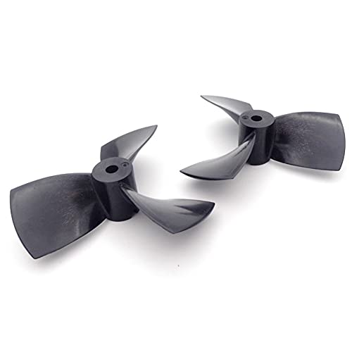 QUENPE 1PCS RC Boot Propeller Nylon 3-klingen CW CCW 80mm Welle 5mm Triebwerk Prop for RC Boot Angeln Schlepper Cruise Marine Modellschiffpropeller (Color : 1Pair D80 RH and LH) von QUENPE