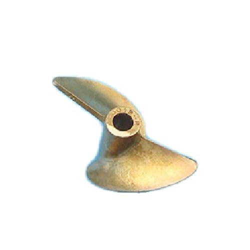 QUENPE 2-Blatt-Propeller for RC-Jet-Bootspropeller 36/37/38/40/42/45 mm 2-Blatt-Propeller Innendurchmesser 4 mm 4,76 mm Kupfer Links rechts Modellschiffpropeller (Color : 38x4mm CW) von QUENPE