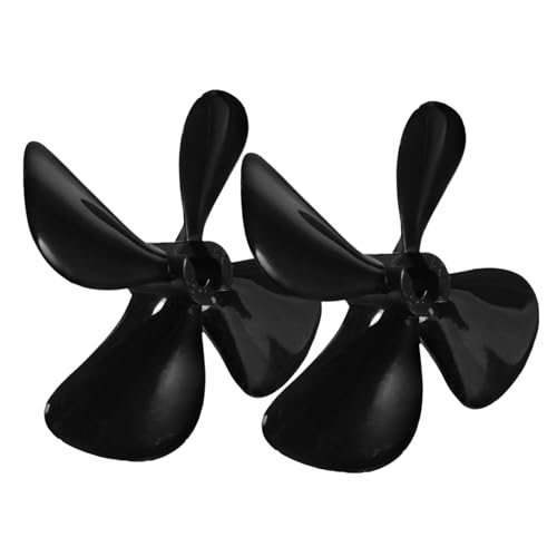 QUMIIRITY 1 Paar Vierblattpropeller Rc-Boot-luftschraube Propeller Und Stange Rc-bootsteile Und Zubehör Teile Für Rc-Boote Zubehör Für Rc-Boote Bootsluftschraube Mit Stange Black STK von QUMIIRITY