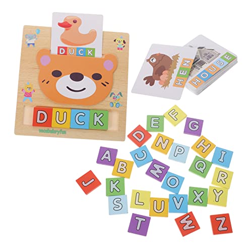 QUMIIRITY 1 Satz Holz Alphabet Lernspielzeug Matching für Pädagogisches Kognitiven Fähigkeiten und Hand Augen Koordination für Frühkindliche Bildung von QUMIIRITY