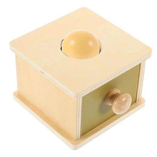 QUMIIRITY 1 Satz Holz Münzbox für Pädagogisches Feinmotorik und Kognitiven Fähigkeiten für Frühkindliche Bildung und zu Geburtstagen und Feiertagen von QUMIIRITY