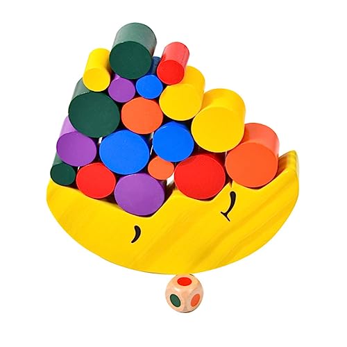 QUMIIRITY 1 Satz Holzkinder-frühaufbildungsmond Bausteine ​​brettspiel Spielzeug von QUMIIRITY
