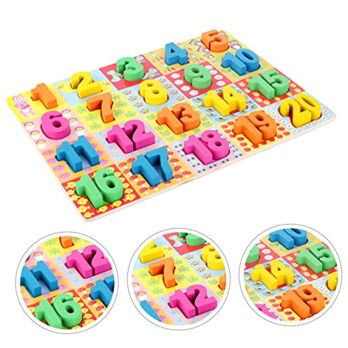 QUMIIRITY 1 Satz Holzpuzzle Lernspielzeug für Zahlen und Tieren Sicheres Material Fördert Kognitive Fähigkeiten und Zahlenverständnis für Vorschulkinder QUMIIRITY 1 Satz Holzpuzzle Lernspielzeug für Zahlen und Tieren Sicheres Material Fördert Kognitive Fähigkeiten und Zahlenverständnis für Vorschulkinder von QUMIIRITY