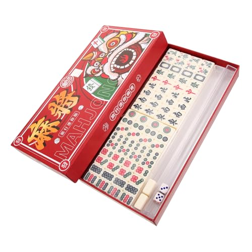 QUMIIRITY 1 Satz Mini Mahjong Set Tragbares Reise Mahjong Kit für Zuhause und Partys mit Klaren Spielsteinen und Vollständigem Zubehör für Familien und Freunde QUMIIRITY 1 Satz Mini Mahjong Set Tragbares Reise Mahjong Kit für Zuhause und Partys mit Klaren Spielsteinen und Vollständigem Zubehör für Familien und Freunde von QUMIIRITY