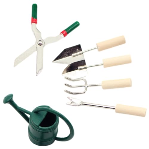 QUMIIRITY 1 Satz Miniatur Gartenwerkzeuge Set Gartenaccessoires mit Gießkanne Dekorative Modelle für Mikrogärten Puppenhaus Dekoration für Besondere Anlässe QUMIIRITY 1 Satz Miniatur Gartenwerkzeuge Set Gartenaccessoires mit Gießkanne Dekorative Modelle für Mikrogärten Puppenhaus Dekoration für Besondere Anlässe von QUMIIRITY