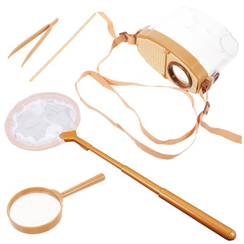 QUMIIRITY 1 Satz Outdoor Insektenfang Set für Beobachtungsbox mit Vergrößerungsglas und Teleskopnetz für Entdeckungsreisen und Naturforschung für Jungen von QUMIIRITY