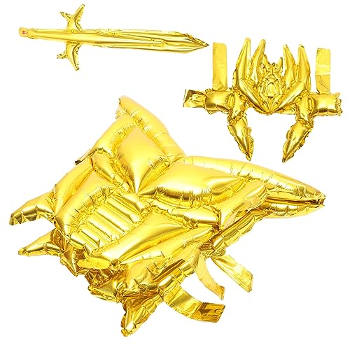 QUMIIRITY 1 Set Battle Cosplay Wrestling Party Dekorationen Essstäbchen Soldat Cosplay Pins Booth Prop Bühnenkostüm Ninja Cake Topper Merch Aluminiumfolie Golden von QUMIIRITY
