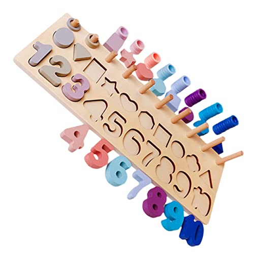 QUMIIRITY 1 Set DREI In One Logarithmischen Bord Puzzles Für Kleinkinder Kleinkind Puzzles Holz von QUMIIRITY